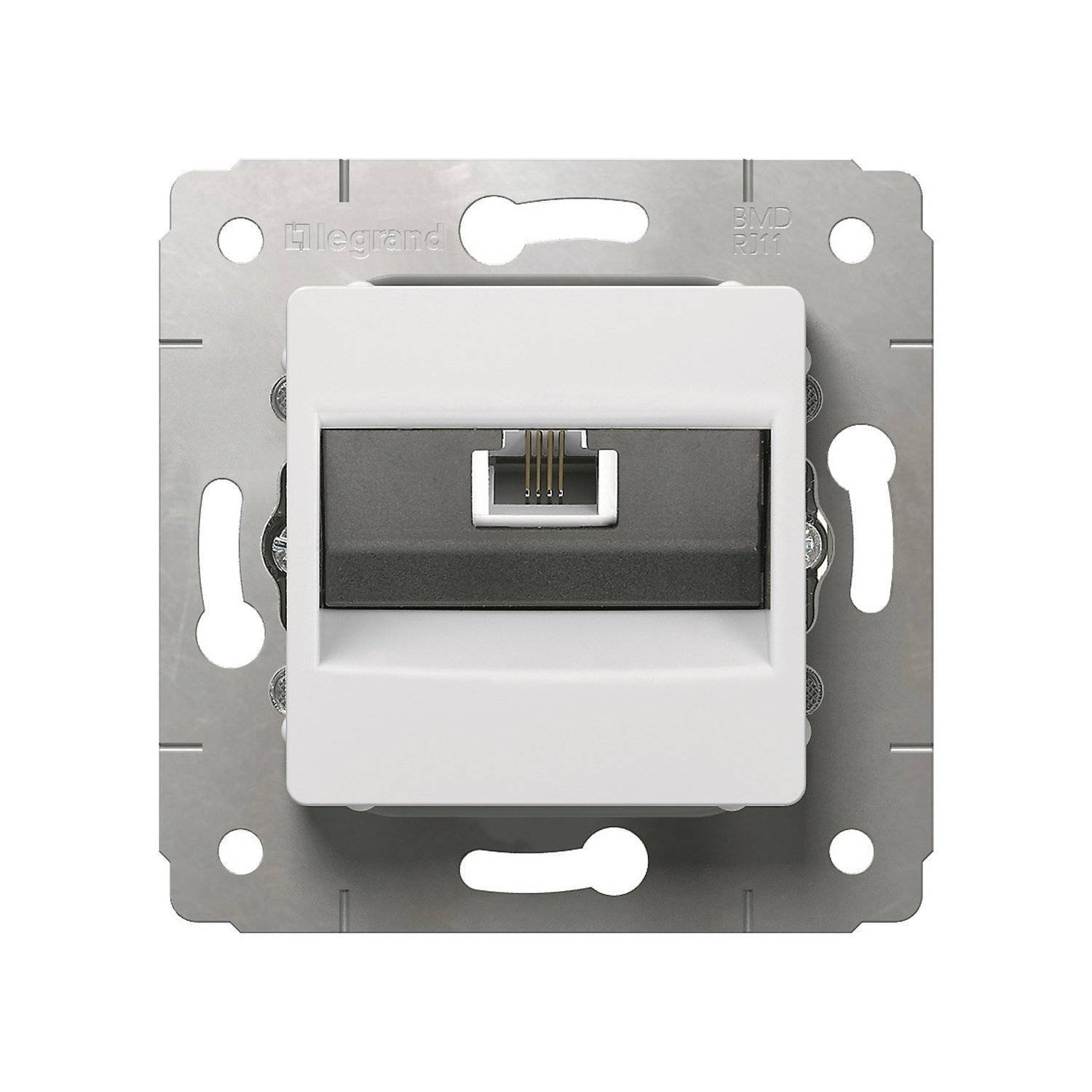773638 Legrand Cariva Розетка телефонная RJ11 - 1 вход цвет белый фото
