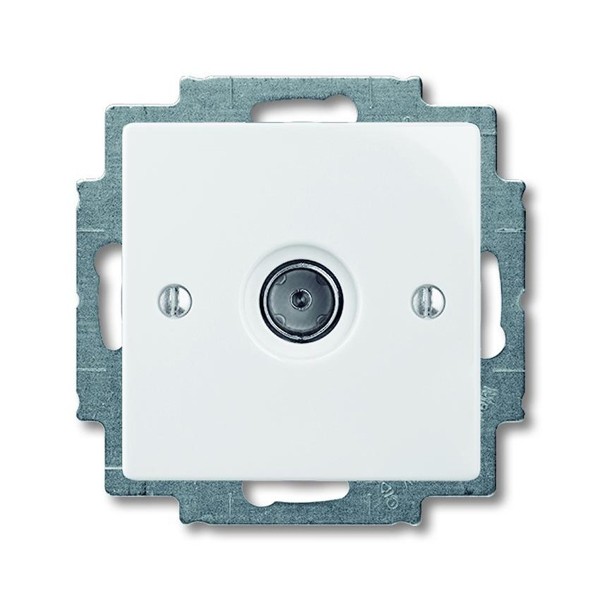 ABB BJB Basic55 1743-01-94-507 Розетка телевизионная TV альпийский белый BJB фото
