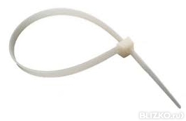 Хомут nylon 3.0х150 мм 100шт белый фото