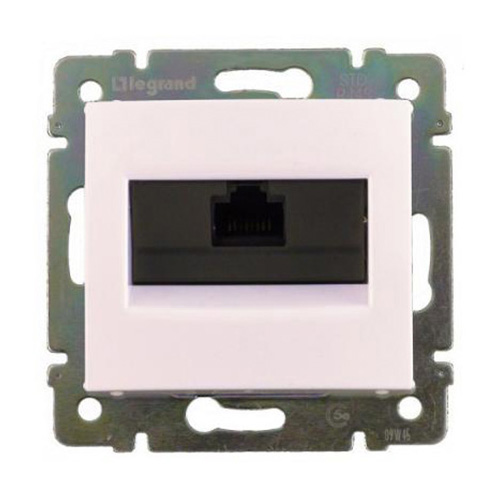 Информационная розетка - Valena - RJ45 - категория 5e - UTP - 1 выход - с захватами - белый - арт. 774230 фото