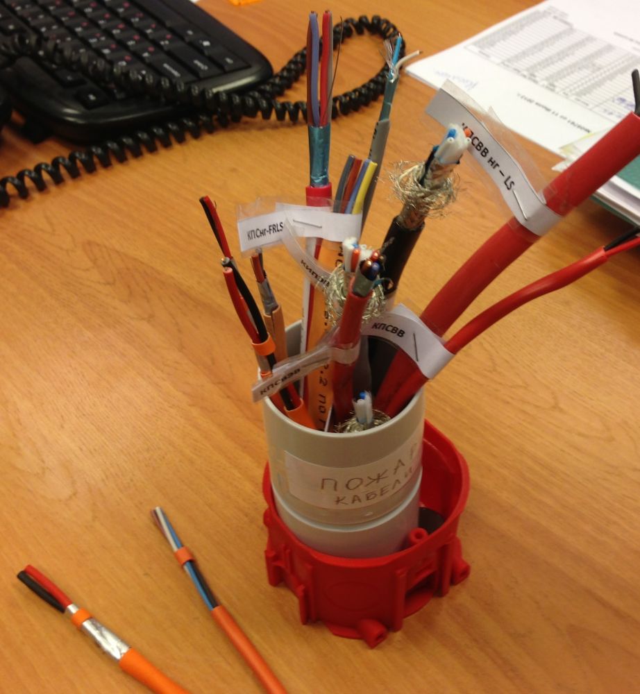 Распределение проводов по пожарной безопасности