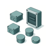 Щиты металлические, боксы пвх, коробки монтажные