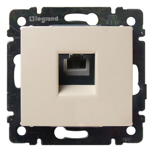 Телефонная розетка - Valena - RJ11 - 4 контакта - 1 выход - слоновая кость - арт. 774338 фото