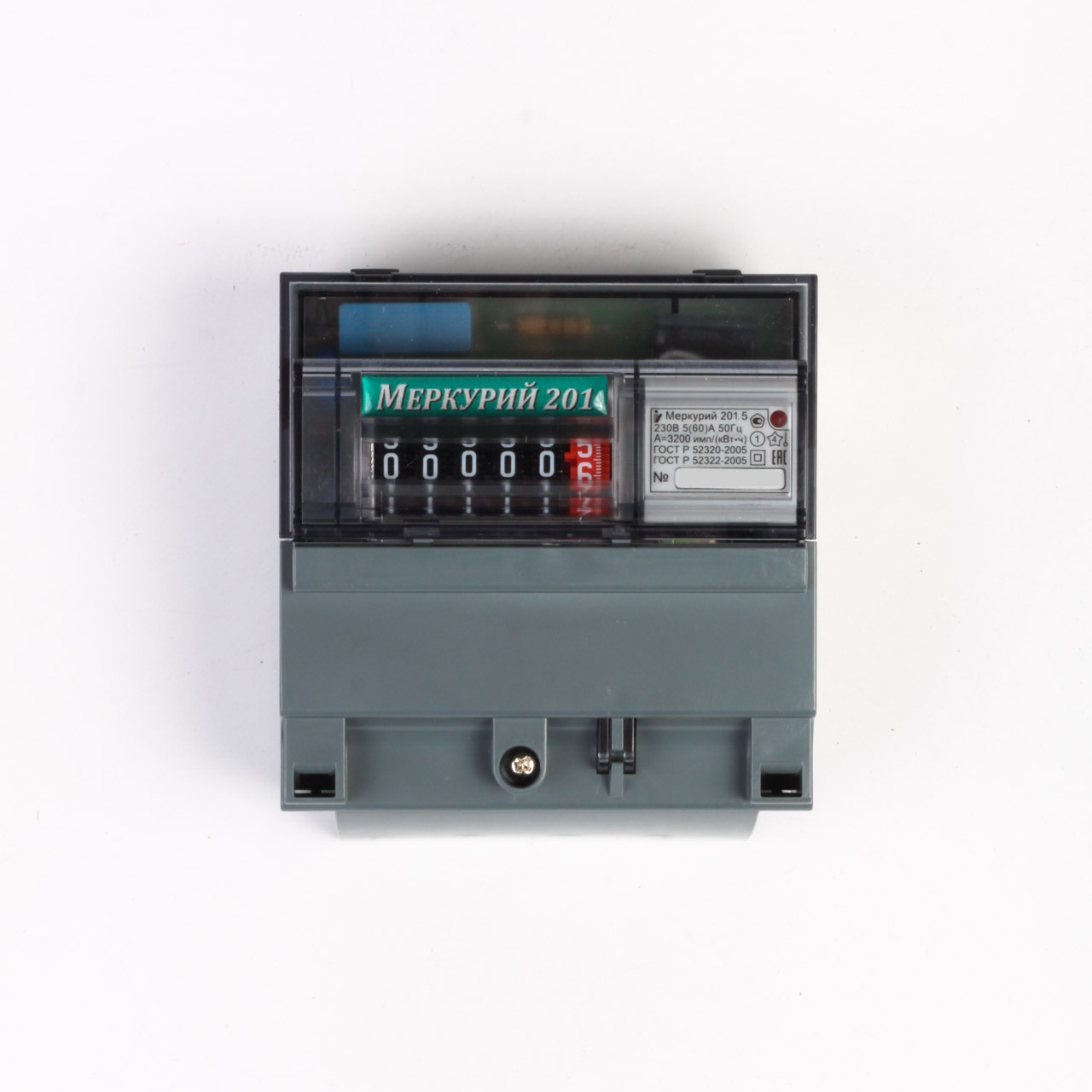 Электросчетчик Меркурий 201.5 1ф однотарифный 5(60)А 230В фото