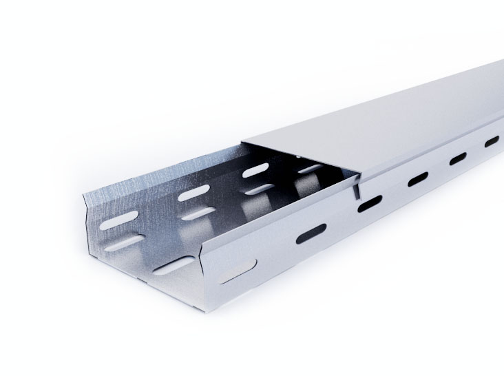 Лоток перф. оцинк. 100х50 ЗАМКОВЫЙ, длина 2 м фото