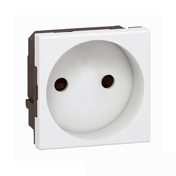 74110 Legrand Mosaic Розетка 2 модуля без заземления со шторками фото