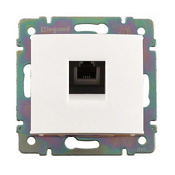 Телефонная розетка - Valena - RJ11 - 4 контакта - 1 выход - белый - арт. 774438 фото